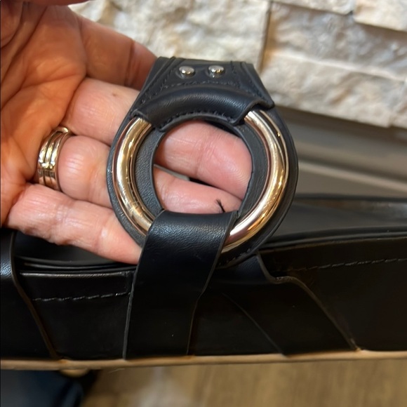 Dolce Vita Black slide Sandals with gold ring accent size 8 1/2 - Picture 14 of 14